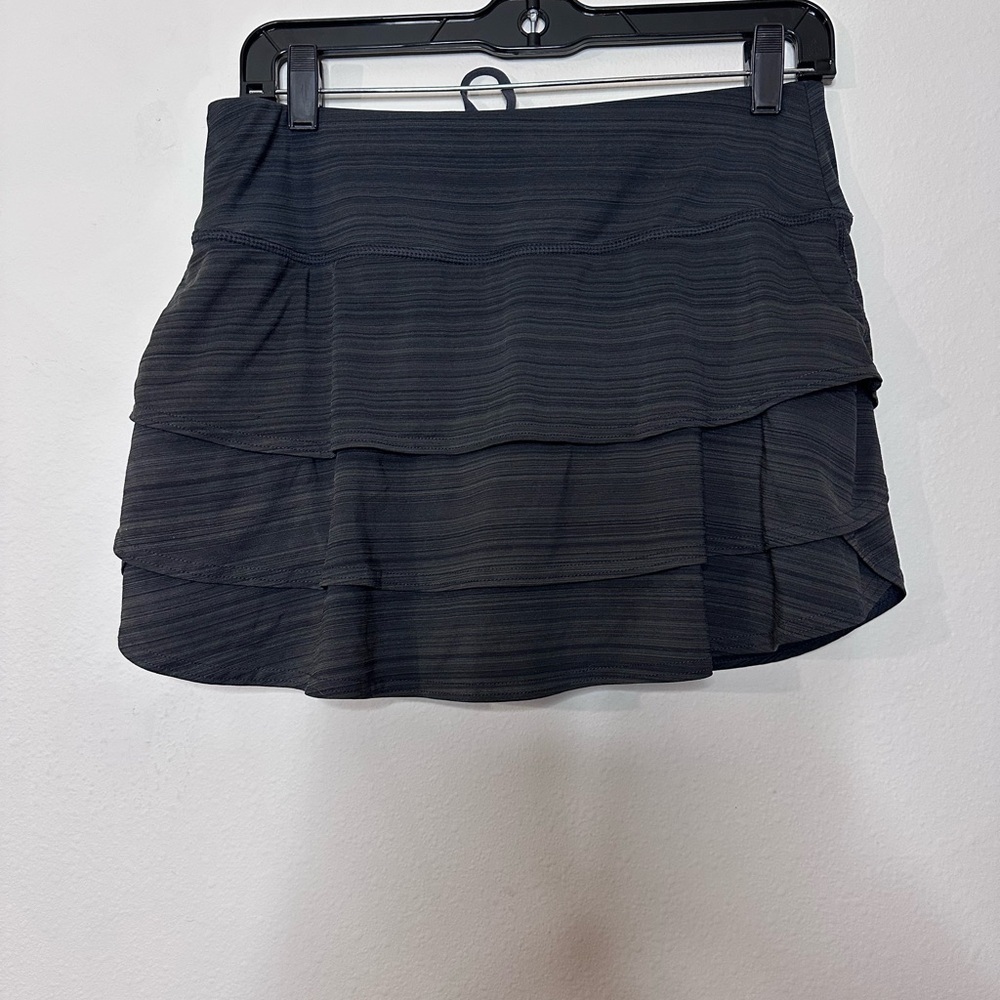 Athleta Charcoal Tiered Mini Skirt